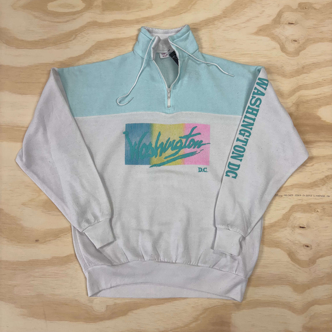 VINTAGE WASHINGTON D.C. QUARTER ZIP LARGE