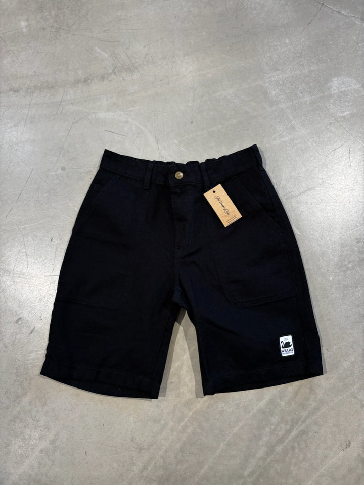 WEAR 2 HEAVY CANVAS SHORTS BLACK
